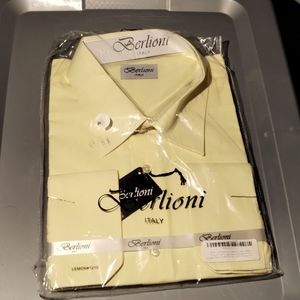 Berlioni Italy Dress Shirt 3X lemon #1210 nwt